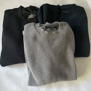 3 XS AllSaints Sweaters. Black one is brand new.